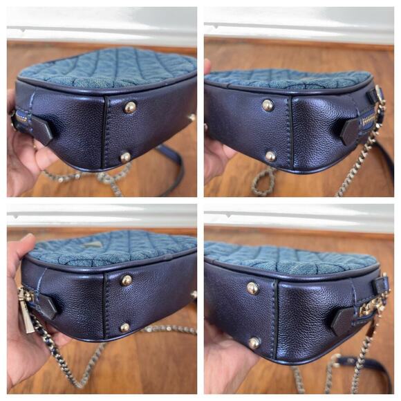B4 Guess Denim Crossbody Bag Y2k Quilted - Picture 7 of 8